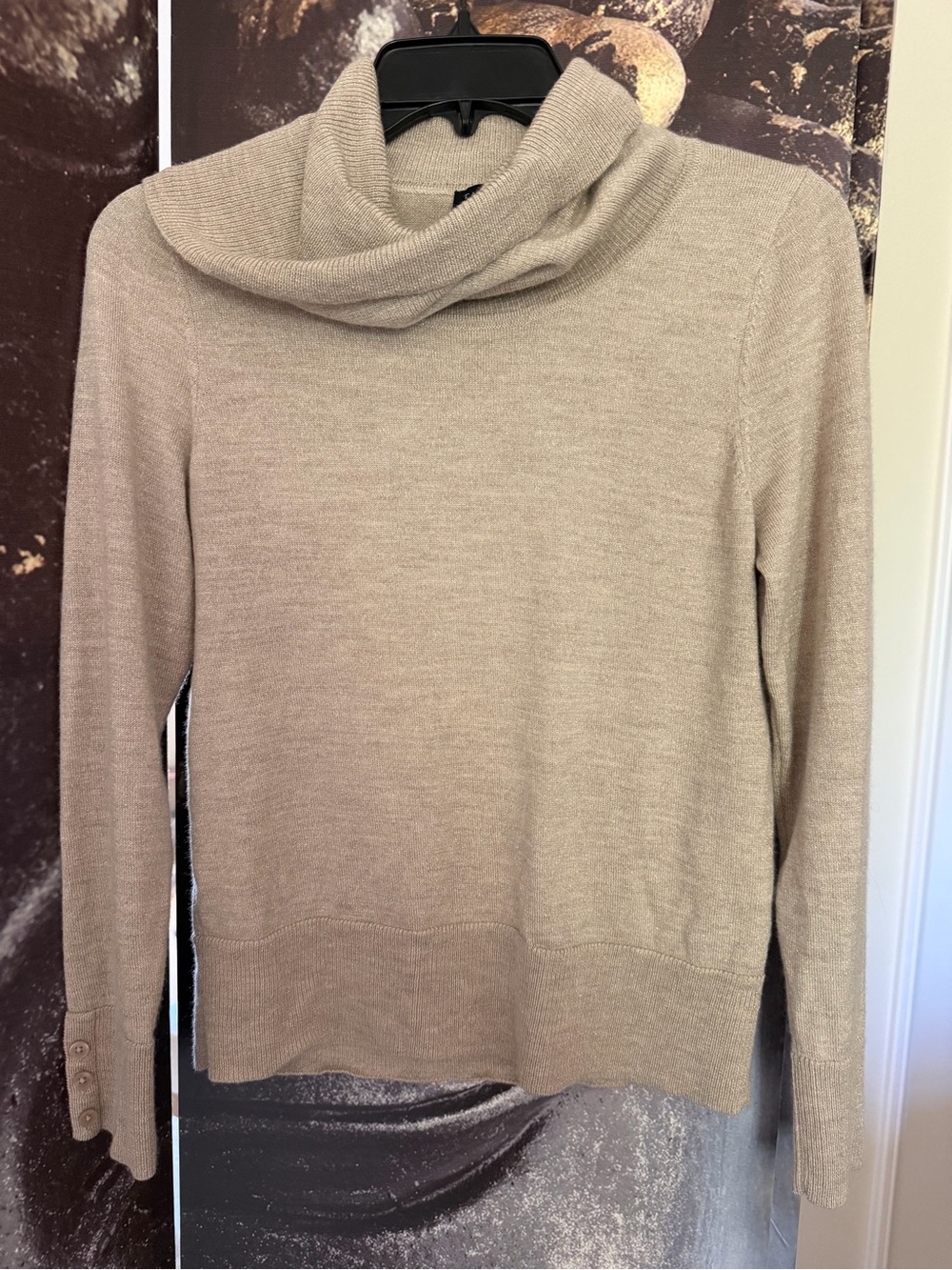 Talbots Beige Cowl Neck Sweater